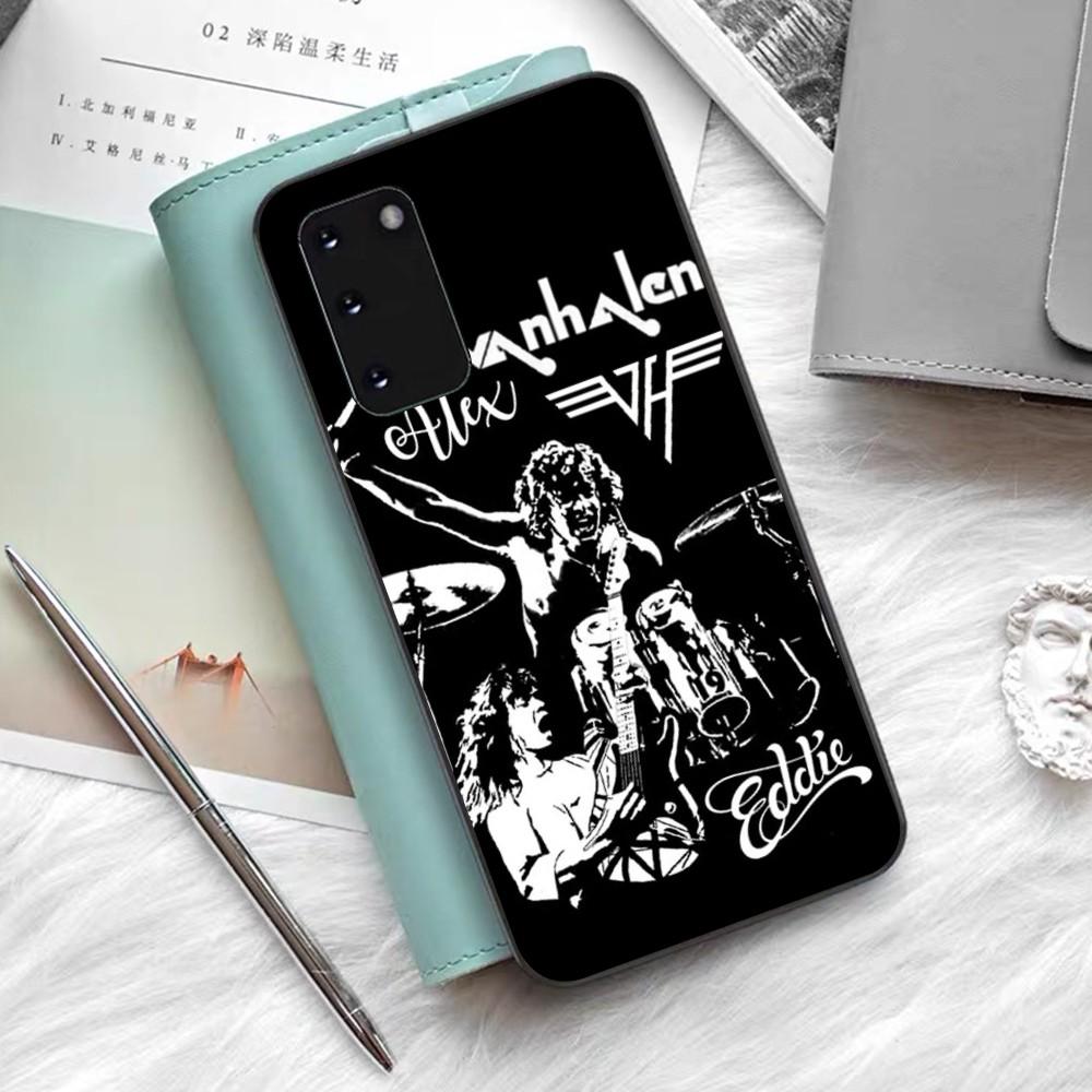 

E-Eddie V-Van-Halen Music Guitar Phone Case Silicone PC+TPU For Samsung S10 20 30 22 23 24 Plus Lite Ultra Cover Samsung S23 Plus 5g
