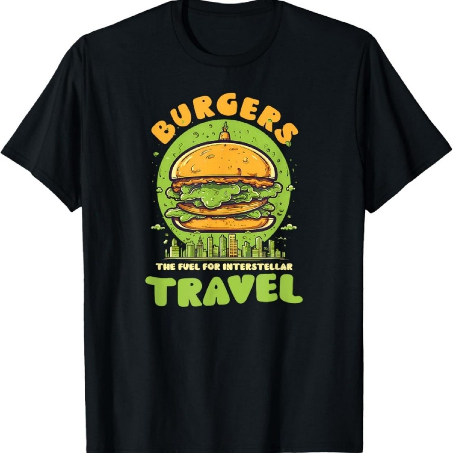 Fuel For Interstellar Travel Design Burger Alien T-Shirt S