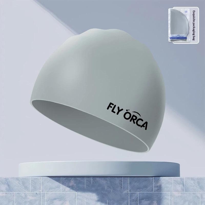 Gradient Silicone Swim Cap High Elasticity Waterproof Swimming Hat For Adults Pool Beach Water Sports A5