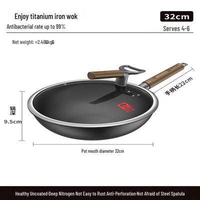 Kangbahe Premium Titanium Iron Non-stick Wok