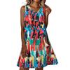 Summer Dresses For Women Loose Beach Vacation Casual Sleeveless V-neck  Sundresses With Pockets Tank Dress