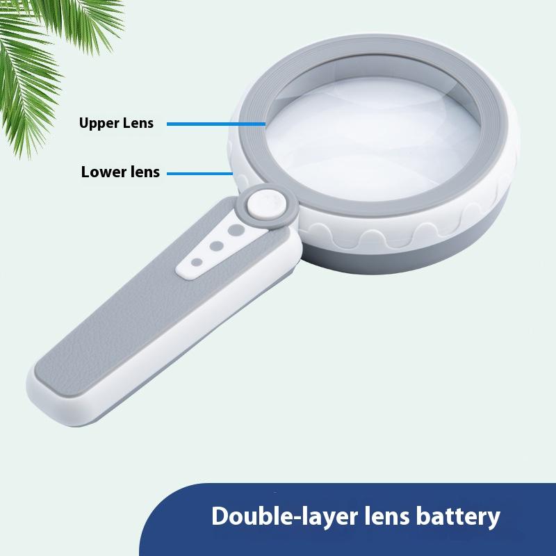 

Magnifying Glass with 60X Double-Layer Lenses for High-Definition and High Magnification Reading, Cold and Warm Light