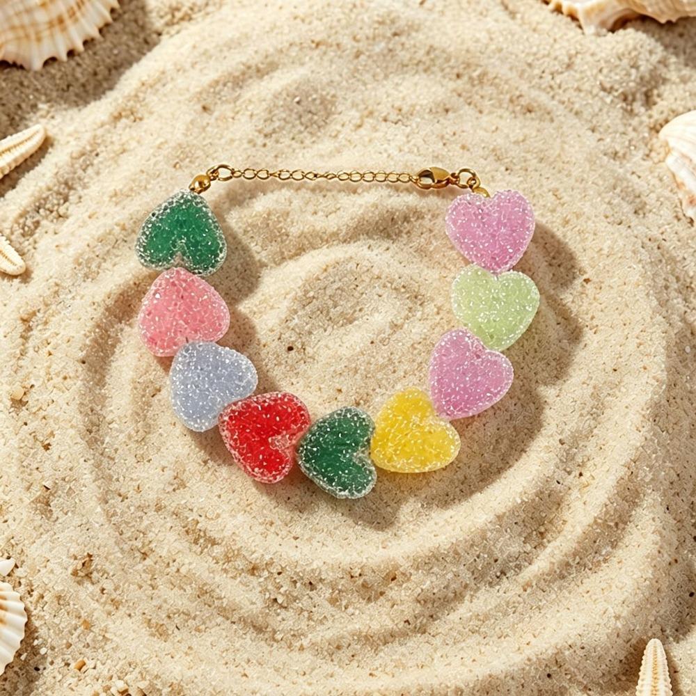Multi-Color Bohemian Dopamine Bracelet Soft Sugar Summer Beach Hand Chain Birthday