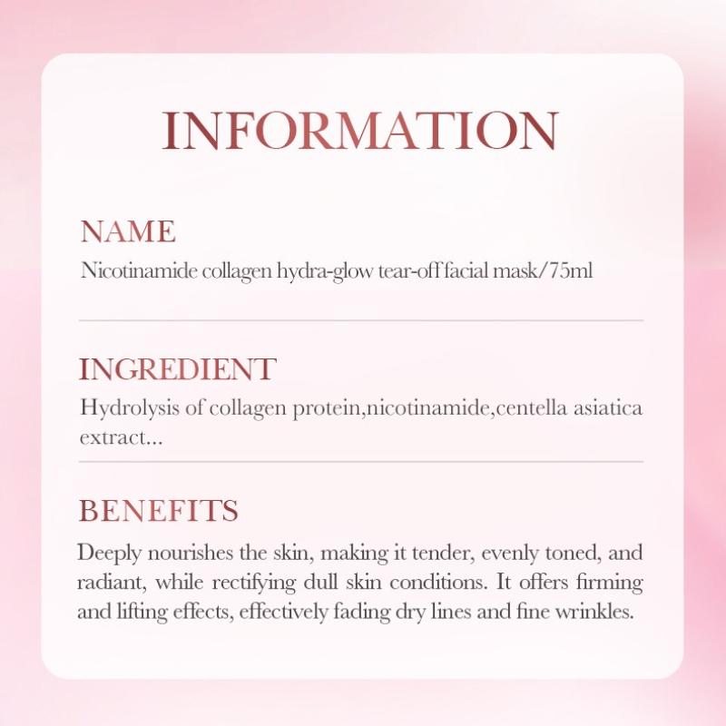 Niacinamide Collagen Tear Mask 75ml Moisturizing Water Gloss Mask Skin Care Products