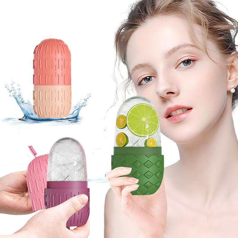 §Ice Face Roller Ice Cube Beauty Massage Silicone Ice Mold For Eye Puffiness Ice Facial Roller Shrink Pores Multifunctional Mold
