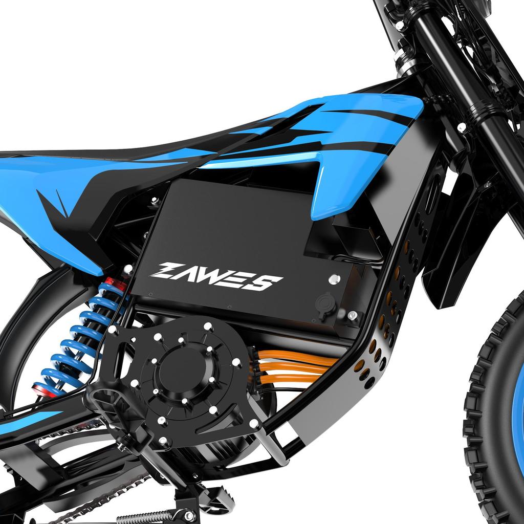ZAWES S3 City Commuting Electric Motorcycle 2000W Motor 60V23.4Ah Battery Adult Electric Motorcycle Front Wheel 14 Inches, Rear Wheel 12 Inches