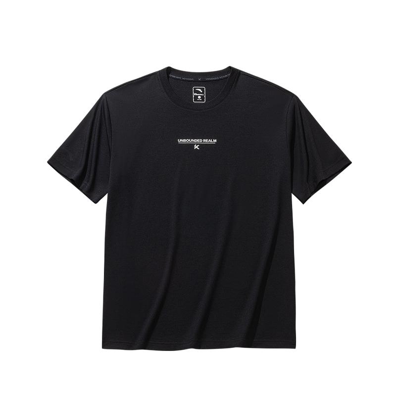 Anta Basketball Series Letter Pullover Loose Short Sleeve T-Shirt Men Tops 152631119-3 M