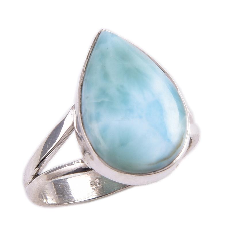 Natural Republic Larimar Gemstone 925 Solid Sterling Silver Gift Ring S.6 Z6u61