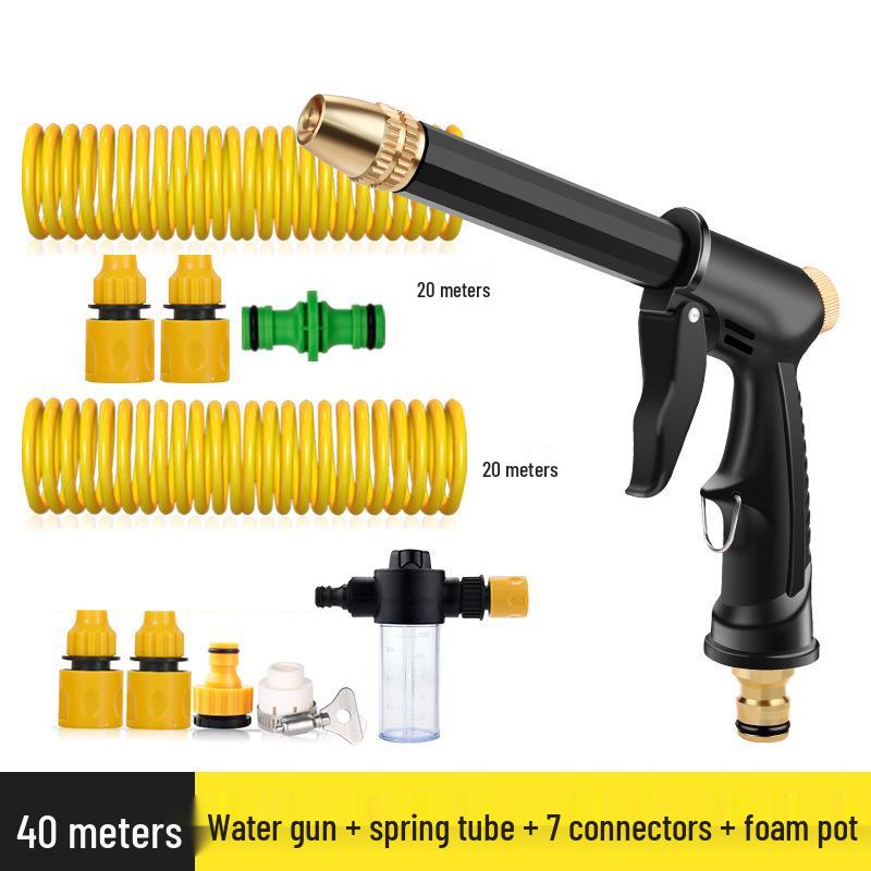 High-Pressure Car Wash Nozzle Spray Gun with Foam Bottle