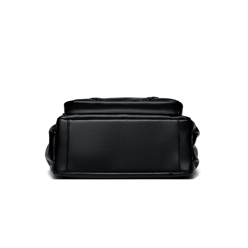 Middle-Aged Bag Women's Soft Leather Shoulder Bag Large Capacity Mother Bag Crossbody Handbag