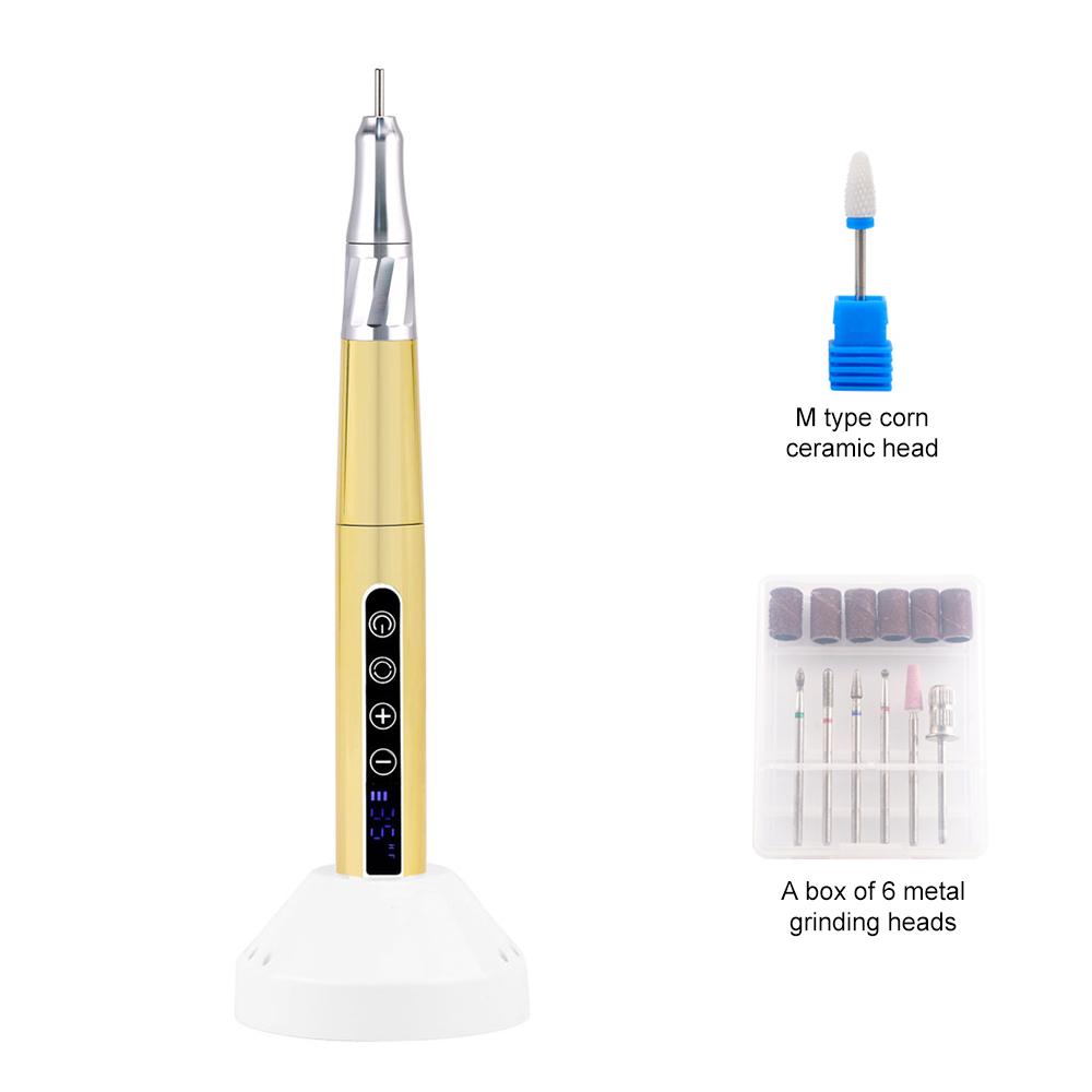 85W Motor Bürstenloser Nagelfräser Leichte Stiftform Nagelbohren 35K Wiederaufladbar E-File 35000 U/min Tragbare Ladestation