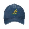 Wallabies Rugby Team Logo Gewebte Baumwolle Gewaschene Baseballkappe Klassische Passform Verstellbare Mütze für Erwachsene