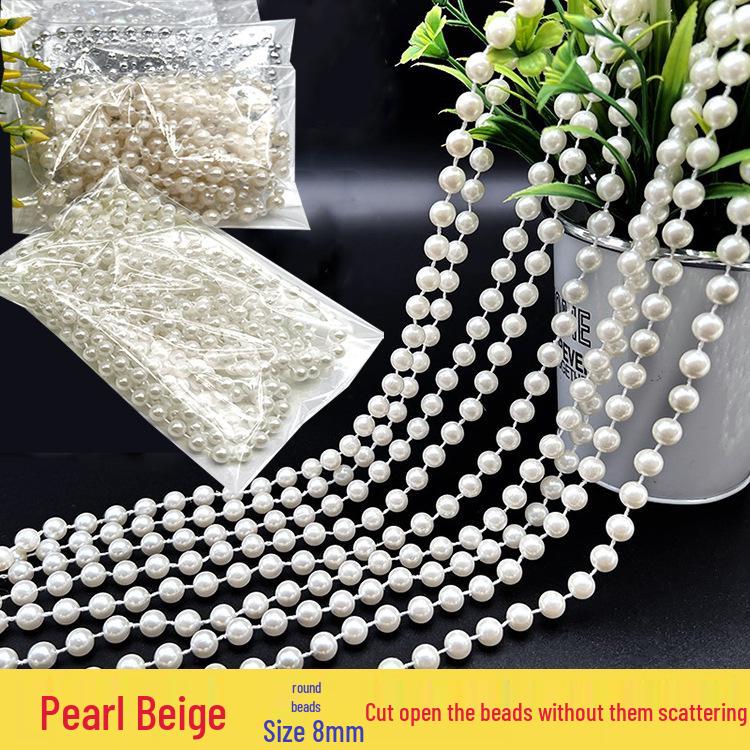 Adjustable 6-14mm Pearl Strand Chain for DIY Wedding Decor