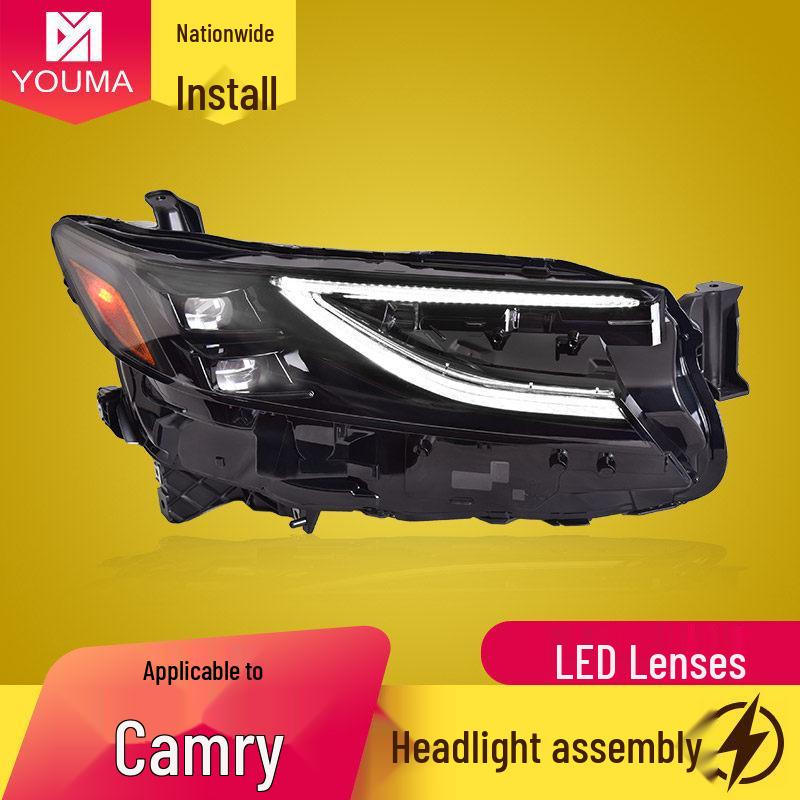 

Toyota Camry (9th Gen) Headlight Assembly: LED Daytime Running Lights & Turn Signals for 2024-2025 Models