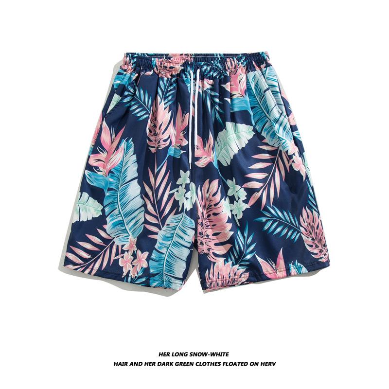 Couples' Quick-Dry Beach Shorts: Loose, Large Size, 5-Point Trunks for Seaside Vacations & Hot Springs