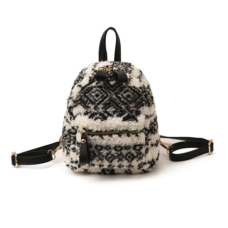 Женский модный плюшевый рюкзак - Коллекция Осень/Зима 2025