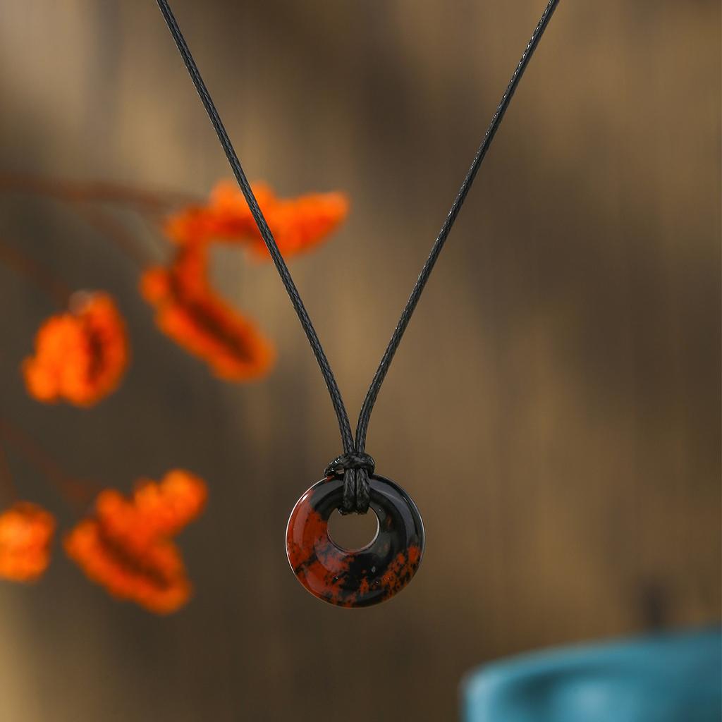 Natürlicher Kristallanhänger, Weißkiefer, Amethyst-Halskette, Böhmischer Schmuck