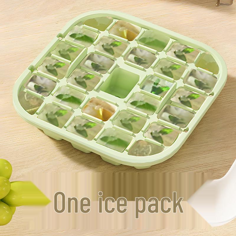 Press-Type Ice Cube Mold & Storage Box - Large Capacity, Food-Grade Tray and Bucket for Home Use
