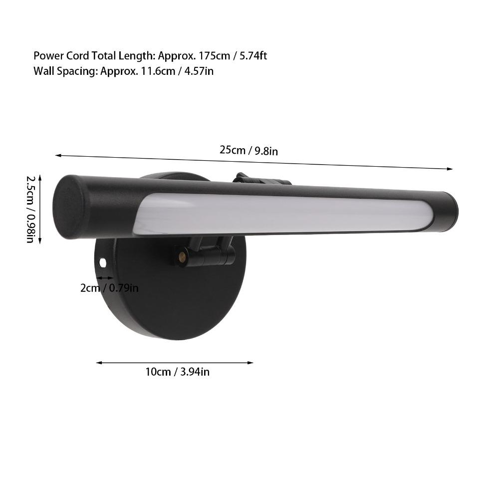 3 Color Temperature LED Mirror Light Bar Stepless Dimmable LED Picture Light  Gallery