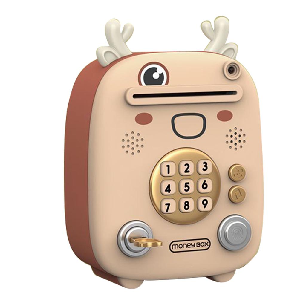 Mini Piggy Bank Singing Electronic Piggy Bank Money Storage Box with Fingerprint Password Face