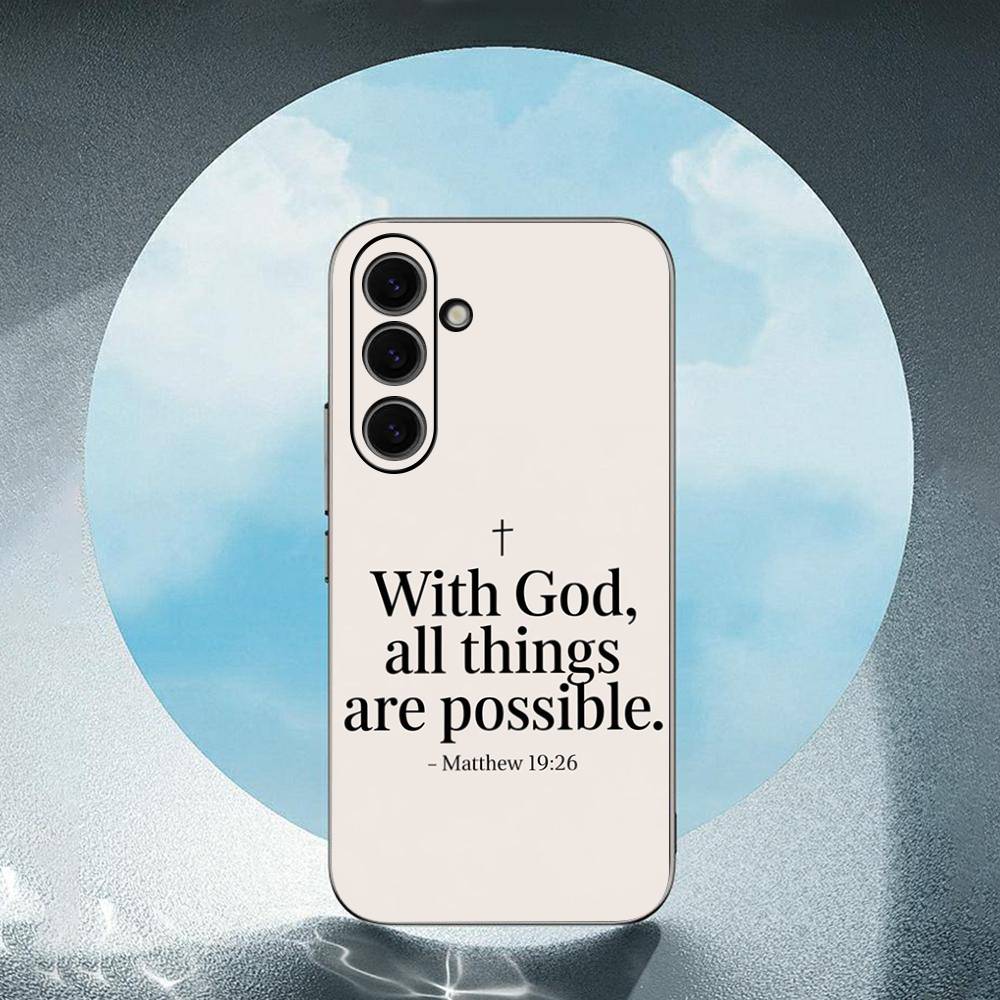 

Jesus Bible Verse Gods Plan For Samsung Galaxy S25 S24 S23 Ultra S22 S21 Plus S20 Black Soft Silicone Protective Case SamsungS25ULTRA