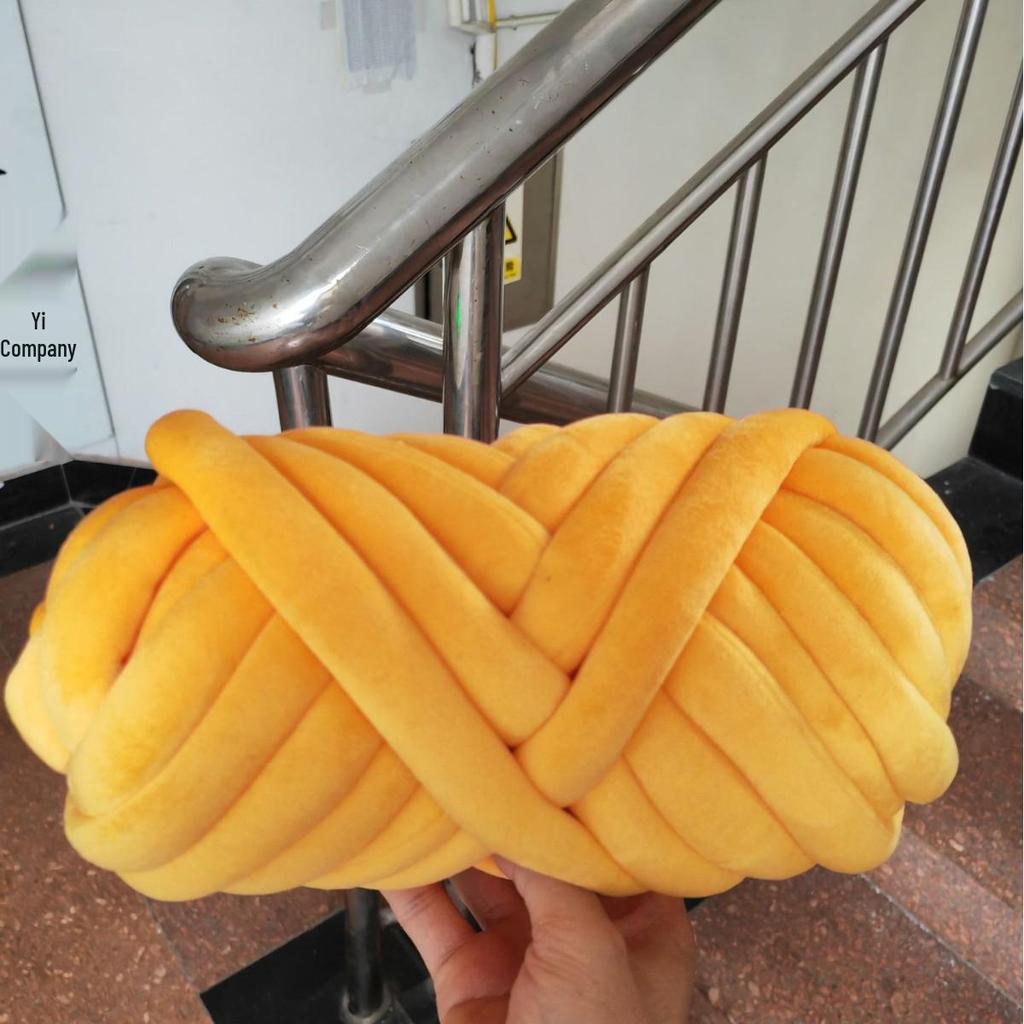 DIY Crystal Velvet Core-Filled Yarn: 3cm Thick Handmade Wool Blanket, Fabric Strip, Pillow, Cat Bed Yarn