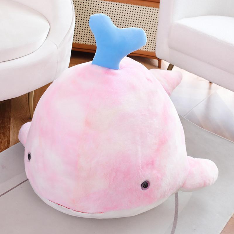 Rainbow Whale Plush Toy Cute Marine Animal Stuffed Doll Decoration Gift Kids