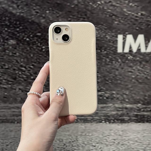 Ins Fashion Girls Pu Leather Case For Iphone 14 13 12 11 Pro Max 14 Plus Four Edges All -Inclusive Hard Phone Cover Shell