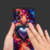 Luxurious Love Design Art Phone Case For Xiaomi Redmi Note 15 14 13 12 12S 11E 11 11S Pro Plus 4G 5G Black Soft TPU