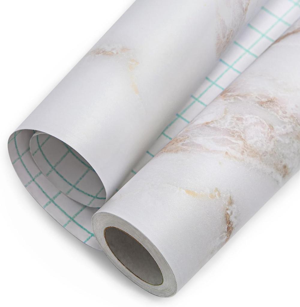 40cm Wide Matte Thick Self-Adhesive Contact Paper Waterproof Marble Wallpaper Furniture Kitchen Countertop Rock Wall Stickers