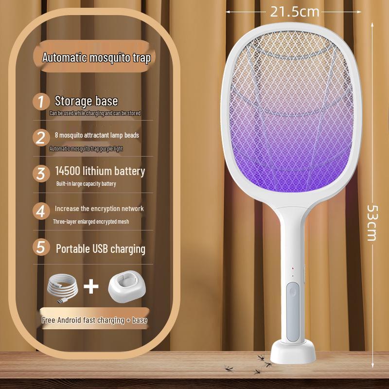 2026 Telescopic Electric Mosquito Swatter: Powerful Shock, Automatic Mosquito Lure & Repel for Home Use
