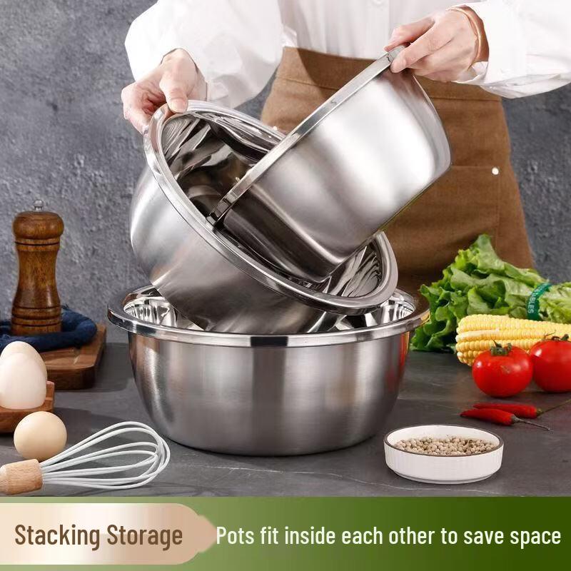 Abay Multipurpose 304 Stainless Steel Round Basin