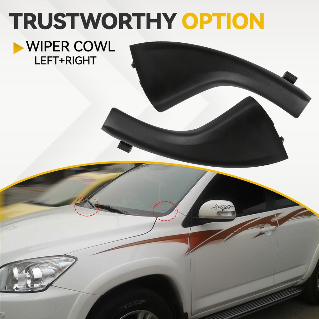 2 Stück Auto Frontscheibenwischer-Abdeckung Verlängerungsleiste Clip-on Außenabdeckung für Toyota RAV4 RAV-4 2006 2007 2008 2009 2010 2011 2012