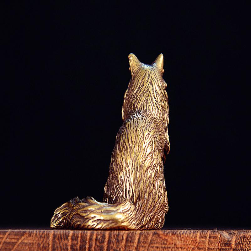 Maine Coon Miniatures Figurines Brass Animal Cat Small Statue Desktop Ornaments Vintage Home Decorations Crafts Accessories