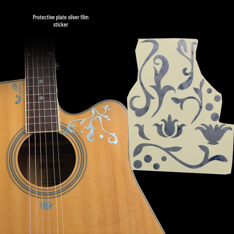 Personalized Guitar Sticker Set: Decorative Fingerboard and Panel Protectors for Acoustic and Electric Guitars.