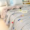 New Washed Cotton Summer Quilt Air Conditioning Core Printed Small Fresh Quilt Fresh Breathable Quilted Duvet Bedding