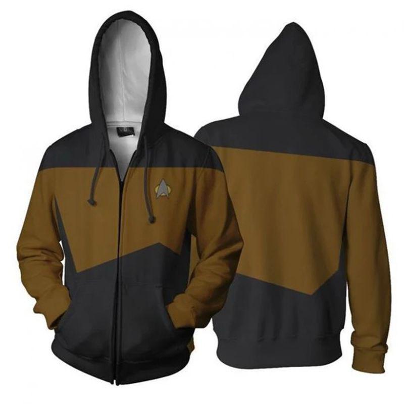 Voyager Captain Commander Zipper Sweatshirt Costume Men Hoodie Jacket