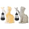 Solární dekorace Zvířecí lampa Pryskyřice Mini Cat Venkovní Lucerna Zahradní Ornament Světlo Solární Venkovní Socha Světlo pro dvorek Balkonová cesta