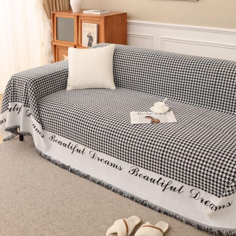 

Чехол для дивана с рисунком «гусиная лапка», коврик, плед, гостиная, трехместный диван, позиция, современный плед, походное одеяло для пикника 180x130