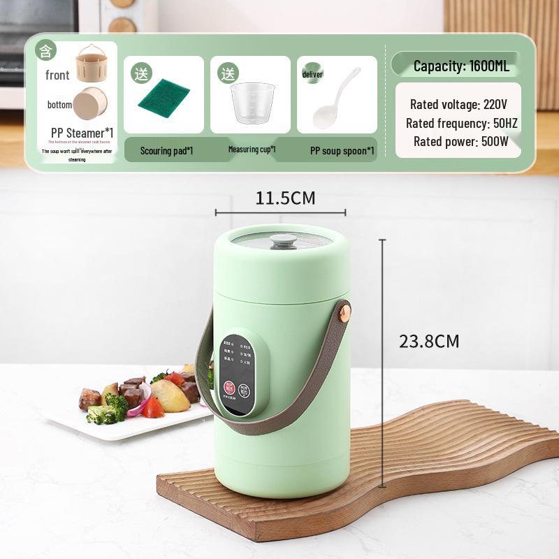 Portable Mini Electric Stew and Hot Pot Cooker - Ideal for Soup, Porridge, and Office Use.