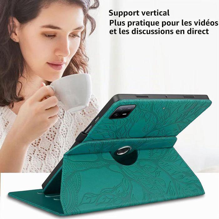 Case for Xiaomi Pad 6 / 6 Pro, 360° Rotating Anti-Scratch Protection PU Leather Green