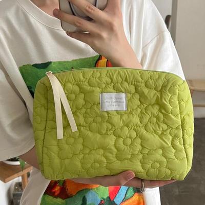 Neue Blumenmuster Frauen Make-up-Tasche Toilettenartikel Kosmetik Organizer Reißverschlusstasche Reisewaschbeutel Kosmetiktasche Weibliche Make-up-Taschen