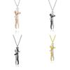 Hug Trendy Unisex Necklace Geometric Style 925 Silver Necklace Pendant