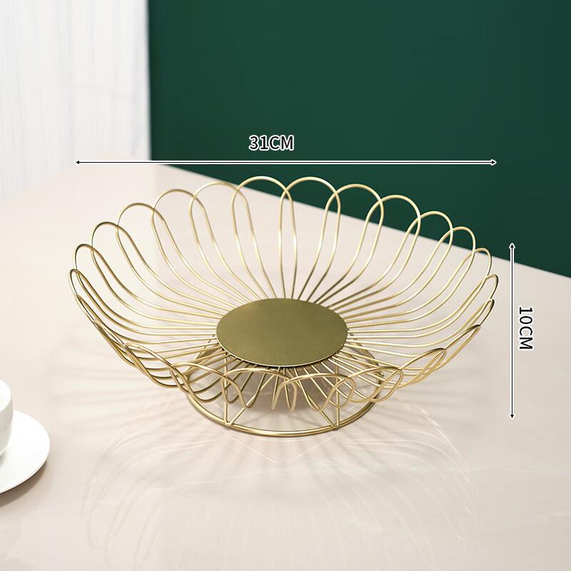 Круглая железная художественная цветочная корзина для фруктов