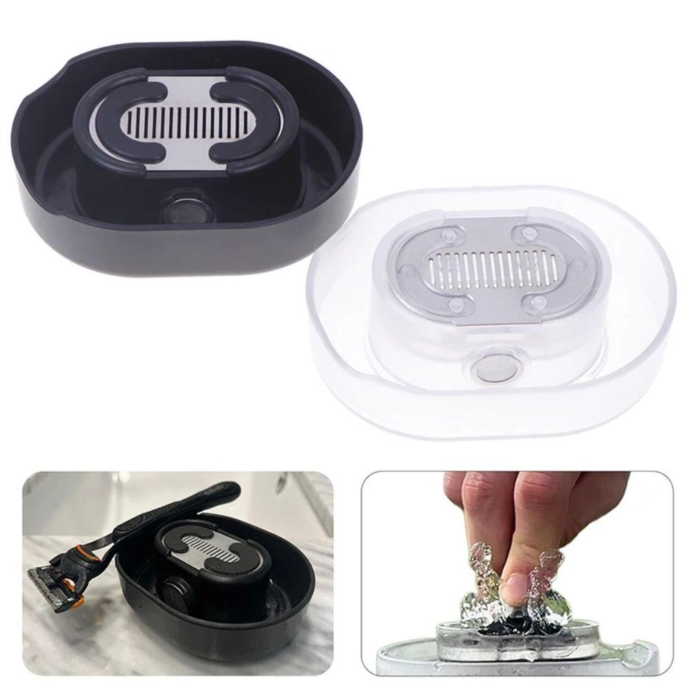 Kein Strom erforderlich Rasierer Spüler Reiniger Manueller Rasierer Aufbewahrungsständer Tragbarer Rasierer Spüler Männer