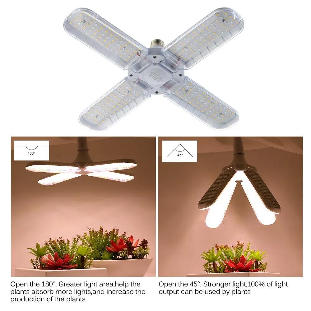 E27 24W 36W 48W LED Grow Light Foldable Phyto Lamp Full Spectrum Grow Bulb for Indoor Plants Bloom Flowering Grow Lamp Garden