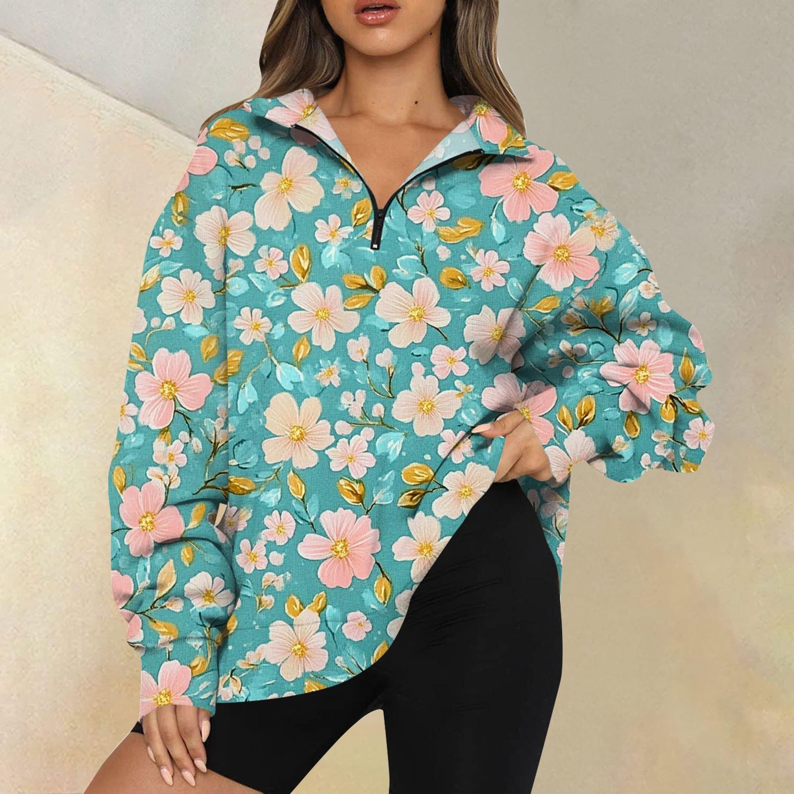 Женская мода повседневная толстовка с длинным рукавом и принтом на молнии с высоким — фото 6