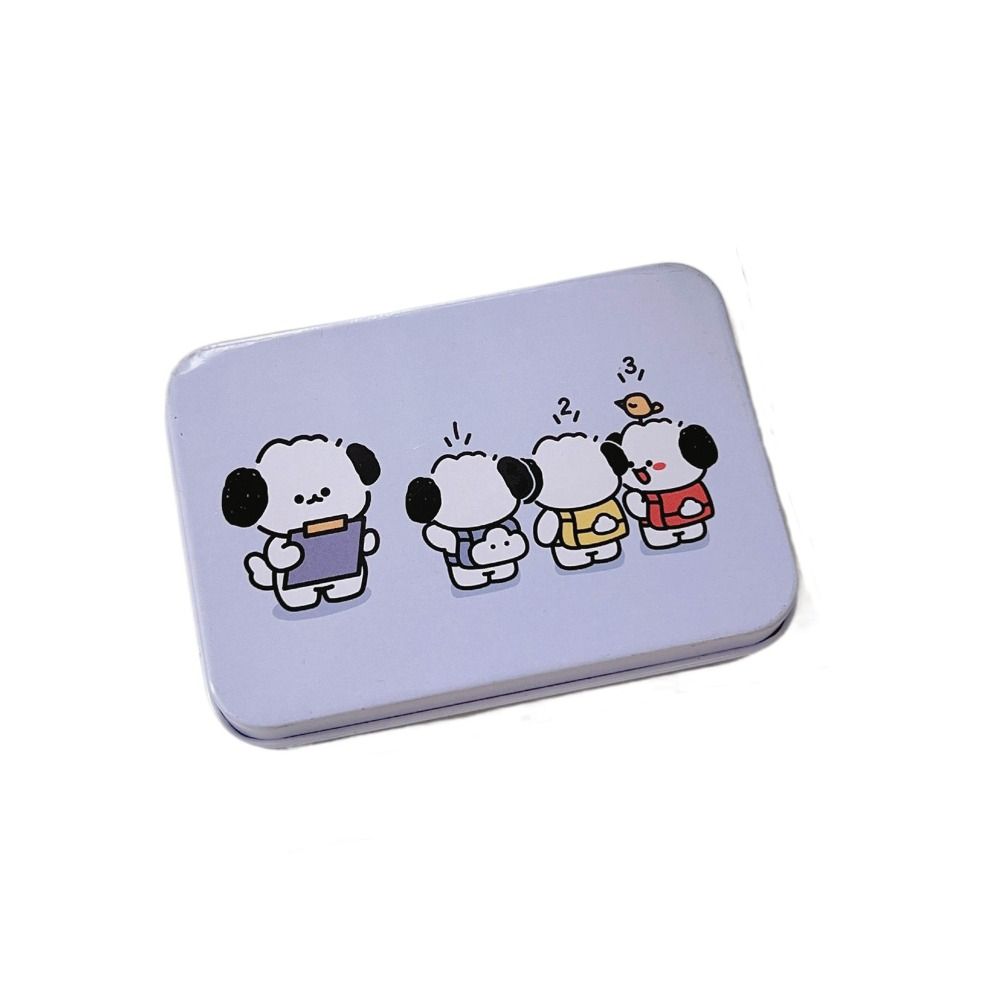 Rectangular Tinplate Box Cartoon Small Box Decoration Cute Storage Box  Jewelry