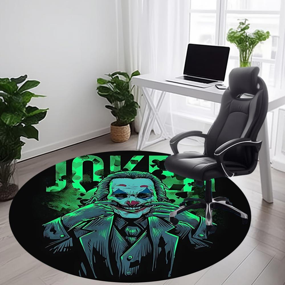 1pc Joker Clown Office Round Area Rug, Under Office Chairs Bedroom Living Room Home Decor, Room Deco, Available in Various Sizes
