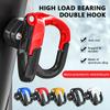 SEAMETAL Motorhelm Haak Houder Handtas Dubbele Haak Bagage Boodschappentas Hangers Aluminiumlegering Motorfiets Accessoires